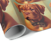 Dogue de Bordeaux Schilderij Cadeaupapier (Rol Hoek)