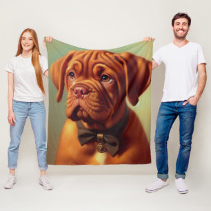 Dogue de Bordeaux Schilderij Fleece Deken