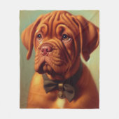 Dogue de Bordeaux Schilderij Fleece Deken (Voorkant)