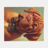  Dogue de Bordeaux Schilderij Fleece Deken (Voorkant (Horizontaal))