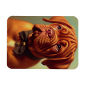  Dogue de Bordeaux Schilderij Magneet (Horizontaal)
