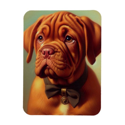  Dogue de Bordeaux Schilderij Magneet (Verticaal)