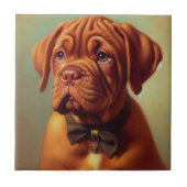  Dogue de Bordeaux Schilderij Tegeltje (Voorkant)