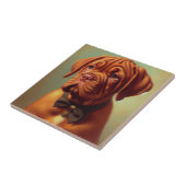 Dogue de Bordeaux Schilderij Tegeltje (Zijkant)