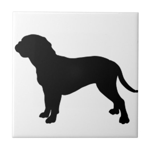 dogue de bordeaux silo black.png tegeltje (Voorkant)