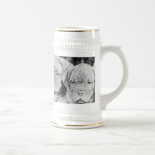 Dogue de bordeaux stein bierpul (Rechts)