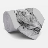 Dogue de Bordeaux stropdas (Opgerold)