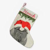 Dogue de Bordeaux Style Kleine Kerstsok (Voorkant (Hangend))