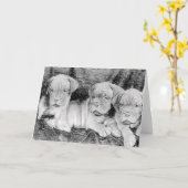 Dogue de bordeaux-wenskaart kaart (Gele Bloem)