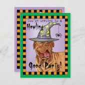 Dogue de Bordeaux Witch Invitation (Voorkant / Achterkant)