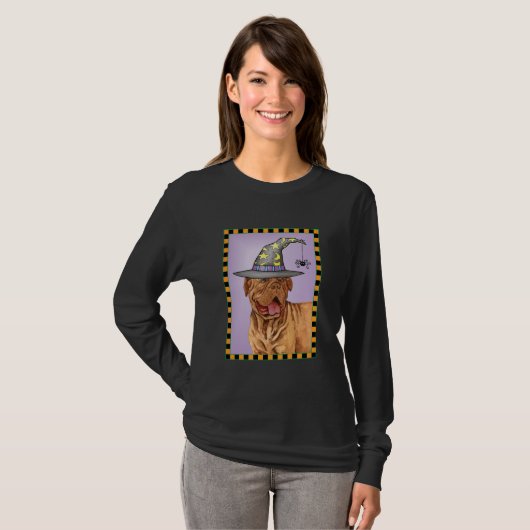Dogue de Bordeaux Witch Long Sleeve T-Shirt (Voorkant volledig)