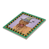 Dogue de Bordeaux Witch Tegeltje (Zijkant)