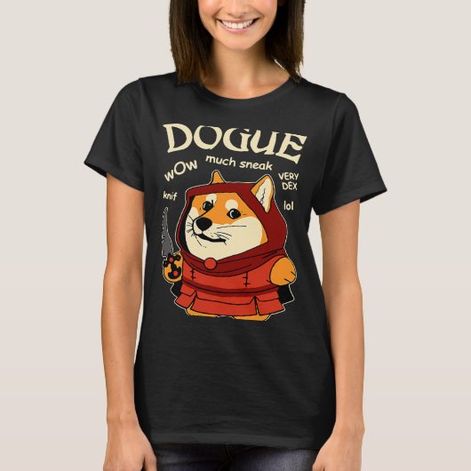 Dogue De dog Rogue tablet Game Nerdy Geeky T-shirt (Voorkant)