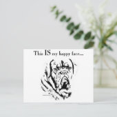 Dogue Happy Face Briefkaart (Staand voorkant)