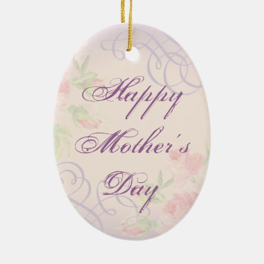 Dogue Heart Mam Keramisch Ornament (Achterkant)