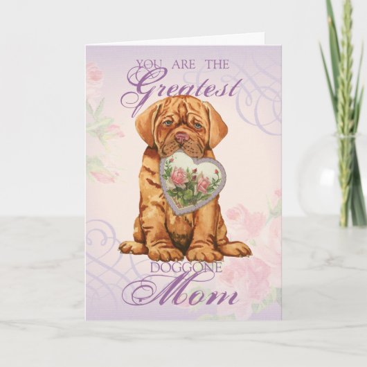 Dogue Heart mama Feestdagen Kaart (Voorkant)