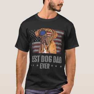 Dogues de Bordeaux Best Dog Dad Oog Retro USA Ame T-shirt