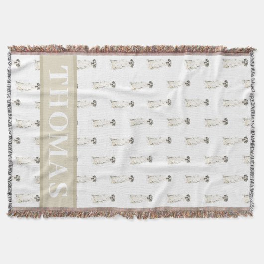 Doguit (Zwart Wit Harlekijn) Deken (Voorkant)