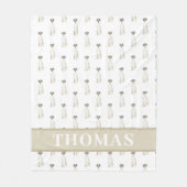 Doguitous (Zwart Witte Harlekijn) Fleece Deken (Voorkant)