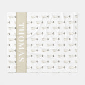 Doguitous (Zwart Witte Harlekijn) Fleece Deken (Voorkant (Horizontaal))