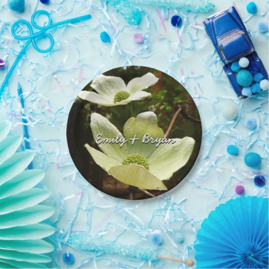 Dogwood and Redwood in Yosemite National Park Papieren Bordje (Feest)