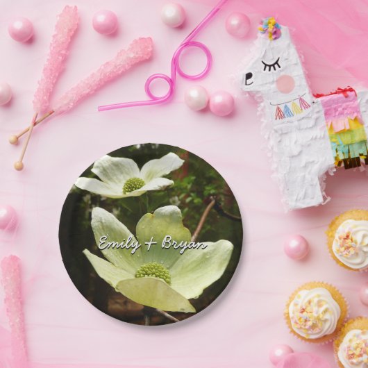 Dogwood and Redwood in Yosemite National Park Papieren Bordje (Feest)