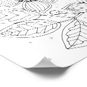 Dogwood Bloem Gem Kleurplaat Art Poster (Hoek)