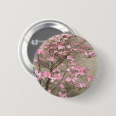Dogwood bloem ronde button 5,7 cm (Voorkant /achterkant)
