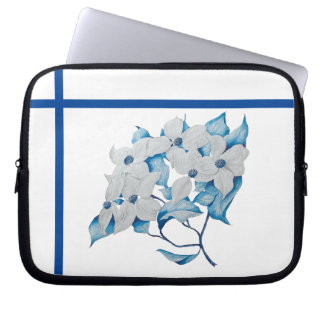 Dogwood Bloemen op een Laptophoes Laptop Sleeve