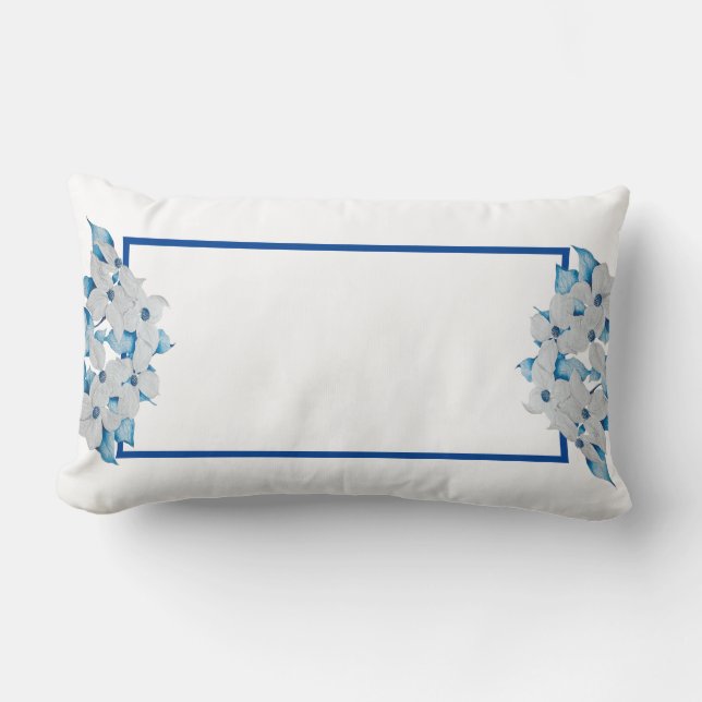 Dogwood bloemen op een lumbaal kussen (Voorkant)