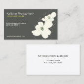 DOGWOOD BLOESEMS IVOOR/GRIJS VISITEKAARTJE (Voorkant / Achterkant)