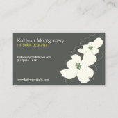 DOGWOOD BLOESEMS IVOOR/GRIJS VISITEKAARTJE (Voorkant)