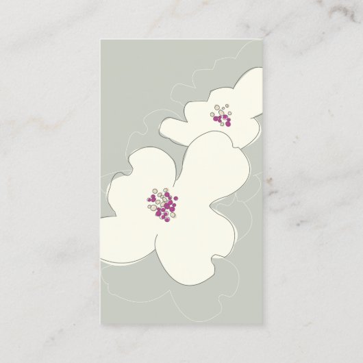 DOGWOOD BLOESEMS TAN/IVOOR VISITEKAARTJE (Achterkant)