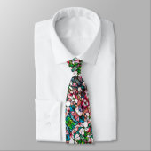  Dogwood Bloom Satin Floral Foulard Stropdas (Gebonden)