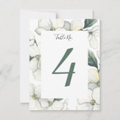 Dogwood Bloom Wedding Table Number Card Kaart (Voorkant)