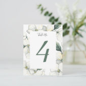 Dogwood Bloom Wedding Table Number Card Kaart (Staand voorkant)