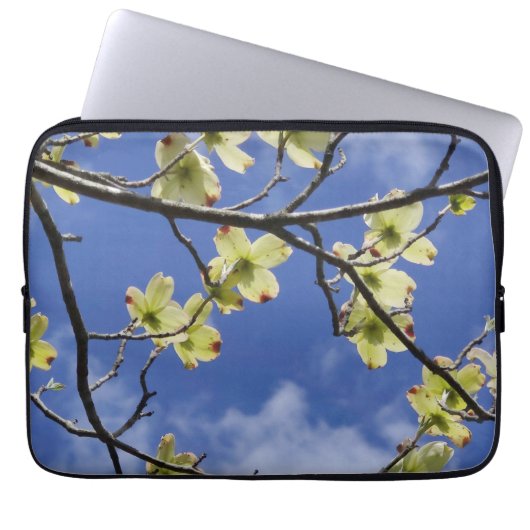 Dogwood Blooms Electronic Bag Laptop Sleeve (Voorkant)
