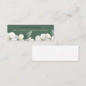 Dogwood Blooms Wedding Website Kaart Mini Visitekaartje (Voorkant / Achterkant)