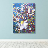 Dogwood Blossom Canvas Afdruk (Insitu (Houten vloer))