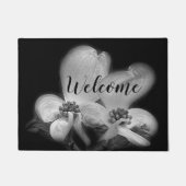 Dogwood Blossom in zwart-wit Deurmat (Voorkant)