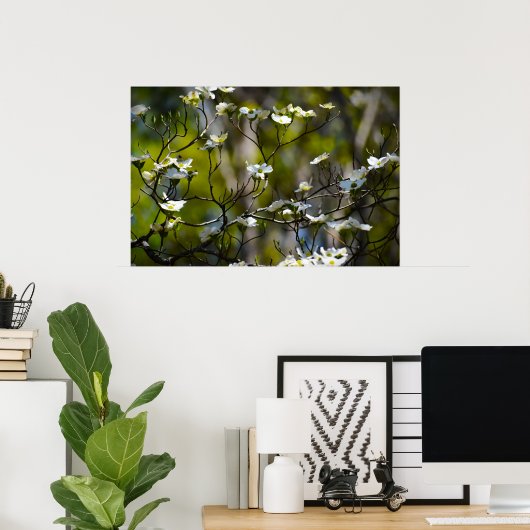 Dogwood Blossom Poster (Thuiskantoor)