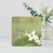 Dogwood Blossom Weddenschap Kaart (Staand voorkant)