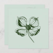 Dogwood Blossom Wedding Invitation Kaart (Voorkant / Achterkant)