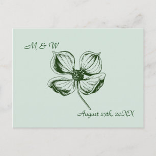 Dogwood Blossom Wedding Save the Date Briefkaart