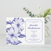 Dogwood Bridal Shower Invitation Kaart (Staand voorkant)