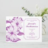 Dogwood Bridal Shower Invitation Kaart (Staand voorkant)