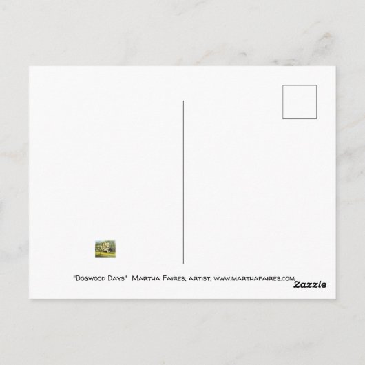 Dogwood Days Briefkaart (Achterkant)