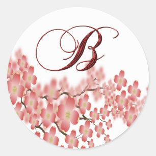 Dogwood Design Envelope Seal Ronde Sticker