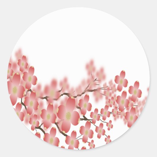 Dogwood Design Ronde Sticker (Voorkant)