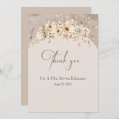 Dogwood Dreams Wedding Dank u kaart (Voorkant / Achterkant)